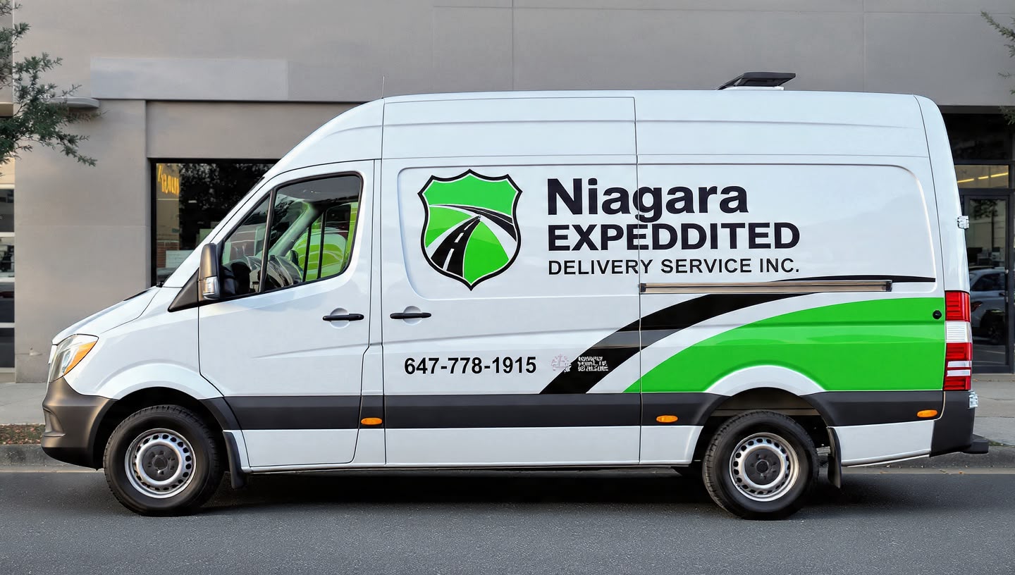 Niagar Expedite branded delivery van serving Toronto and cross-border routes